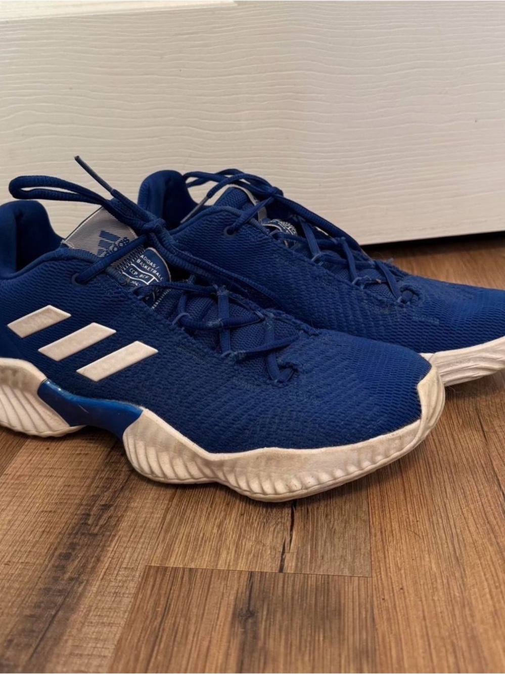 adidas Navy Blue Mesh Sneakers with White Accents